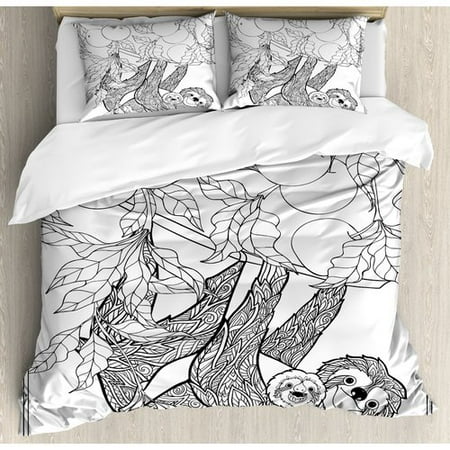 Ambesonne Sloth Duvet Cover Set Walmart Com