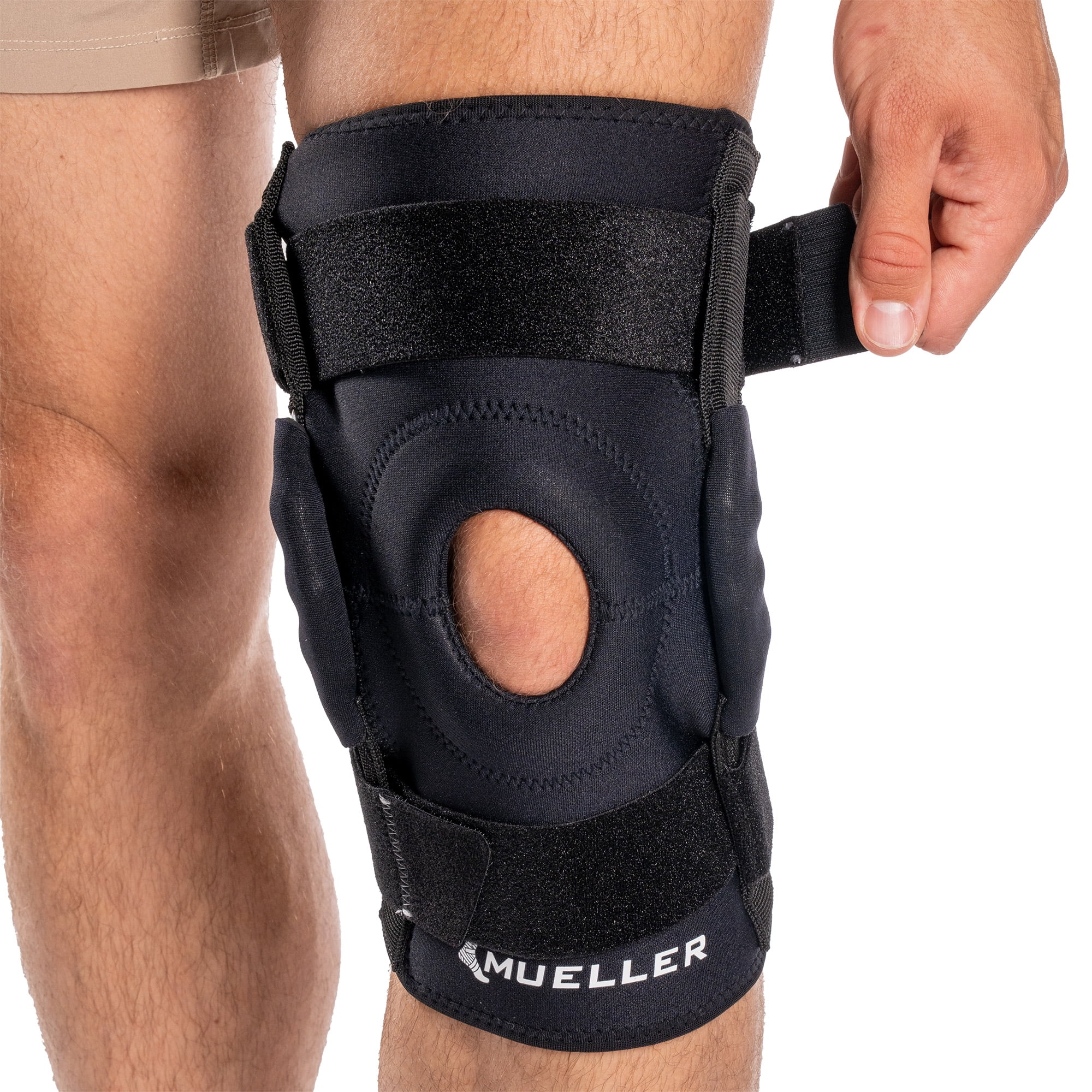 Mueller® Hinged Wraparound Knee Brace, L/XL, Maximum Support Knee Brace