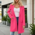 thumbnail image 2 of Womens Long Wool Blend Coat Single Trench Coat RD2 XXL, 2 of 5