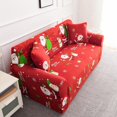 thumbnail image 1 of Feltree Stretch Sofa Cover for 35-55 Inch Loveseat, Elastic Full Wrap Printed Protector with Christmas Design, All Season Dust Proof Easy Wash, 1 of 8