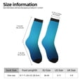 thumbnail image 2 of Lsque Blue to turquoise Printed Men's Crew Socks, Soft Durable Breathable Moisture-Wicking with Odor Control Cotton socks, 2 of 6