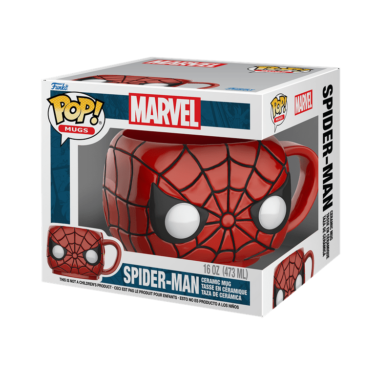 Funko Pop! Mug: Marvel - Spider-Man Ceramic Mug 16oz, Red, Black