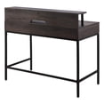 thumbnail image 4 of Contempo 40-Inch Desk with 2 drawers and shelf hutch in Brown Wood Grain Finish, 4 of 11