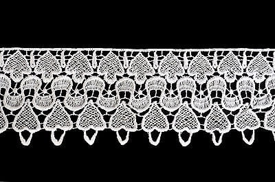 Lily 3-3/8" White Venice Lace Ribbon Trim By Yard