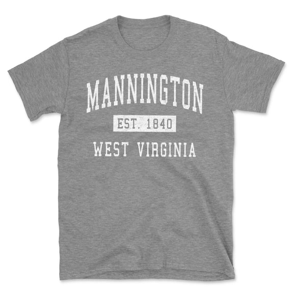Mannington West Virginia Classic Established Men's Cotton T-Shirt