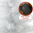 thumbnail image 3 of 2FT Pre-Lit Artificial Mini Christmas Tree, White Tabletop Tree with White Lights and Velvet Bag, 3 of 7