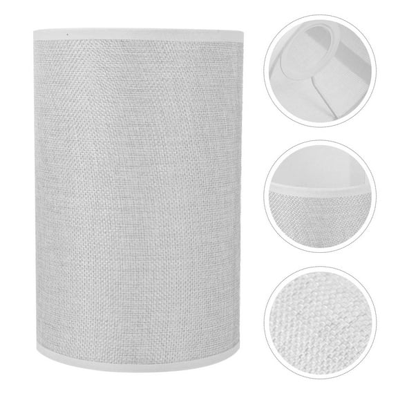 Amosfun Drum Lamp Shade Cloth Silver Lamp Accessory Fresh Style 1Pc