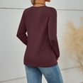 thumbnail image 6 of SUNBS Blouses for Women Dressy Casual Crewneck Womens Tops Pleated Long Sleeve Shirts for Women Blouses, 6 of 7