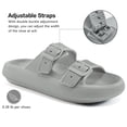 thumbnail image 5 of Ecetana Slides Sandals for Women Cloud Slides Pillow House Sandals Non-slip Shower Shoes, 5 of 8