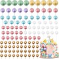 thumbnail image 1 of 115 decoraciones para tartas de bolas, mini globos para decoración de pasteles, bolas de espuma pastel, púas de magdalenas, decoración de pasteles, decoración para fiestas de cumpleaños, 1 of 4