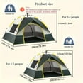 thumbnail image 3 of 4 Person Camping Tent, Instant Easy Pop Up Tents for Camping, Automatic Waterproof Family Camping Tent, Easy Set Up Tent, Portable Windproof Dome Tent for Camping Hiking & Traveling, 3 of 12