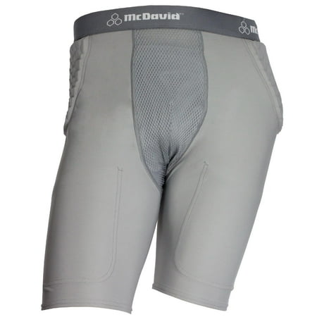Hexpad Football Girdle - McDavid 7550 Pro HexMesh HexPad Football Girdle Comp Grey Large