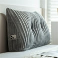 thumbnail image 1 of Gray Triangular Support Pillow, for Reading and Positioning, Triangular Bed Pillow for Reading, Headboard Backrest with Detachable Pillowcase for Support and Comfort, Kingtowag, 1 of 8