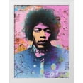thumbnail image 2 of Stephen Chambers 25x32 White Modern Wood Framed Wall Art Titled - Hendrix Circles, 2 of 6