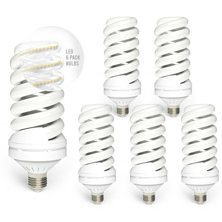 

LS Photography 6-Pack 30W LED E26/E27 Light Bulb 300W Equivalent White 6500K 3000LM WMT2208