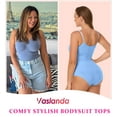 thumbnail image 3 of Vaslanda Women Waist Trainer Seamless Round Neck Tummy Control Shapewear Bodysuit, 3 of 7