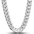 thumbnail image 2 of Men Italian 925 Sterling Silver Necklace 8-10-12MM Solid Miami Cuban Link Chain 18 "20" 22 "24" 26" 28 "30 "Man Women Jewelry Gift, 2 of 5