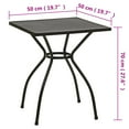 thumbnail image 4 of vidaXL Bistro Table Outdoor Steel Bar Table for Backyard Garden Steel Mesh, 4 of 11