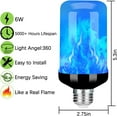 thumbnail image 2 of LED Flame Light Bulb, Upgraded 4 Modes Fire Light Bulbs with Upside Down Effect, E26 Base Flickering Light Bulbs for Halloween Decorations, Christmas, Outdoor, Indoor, Home Decor, 2 of 6