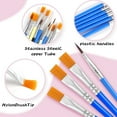 thumbnail image 3 of DF 48 Pcs Acrylic Paint Brush Set, 6 Color Round-Pointed Tip and Flat Small Brush Bulk, Nylon Paint Brushes for DIY Classroom Acrylic Watercolor Canvas Face Painting Touch Up, 3 of 8