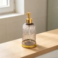 thumbnail image 1 of FUTUREORYY Botella Dispensadora Recargable Para Shampoo Con Transparente Y Borde Dorado Para, 1 of 7