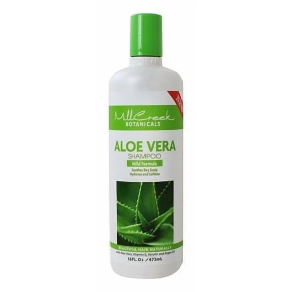 Mill Creek Botanicals, Aloe Vera Shampoo, Mild Formula, 14 fl oz(414 ml) (Pack of 2)