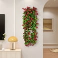 thumbnail image 4 of 7 Forks 7-Prong Artificial Vine Wall Hanging 80Cm | Realistic Gradient Roses Silk Flowers | Weatherproof Pe Rattan Decor | Wedding Backdrop Balcony Fence Garland, 4 of 6