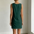thumbnail image 3 of Afdoent Dresses For Women Draped Neck Sleeveless Dress Summer Minimalist Casual Tank Dress Beach Vacation Outfits Classic, 3 of 4