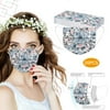 YZHM Disposable Face Masks Unisex Adults Floral Print 3-Layer Masks 20PCS