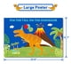 thumbnail image 1 of Pin The Tail On The Dinosaur Game, cartel grande, pegatina reutilizable con los ojos venda Faisichocalato Faisichocalato, 1 of 2