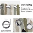 thumbnail image 4 of Modern Abstract Brush Sage Green Blackout Curtains 2 Panels,63 Inch,Grommet Top,Thermal Insulated, 4 of 8
