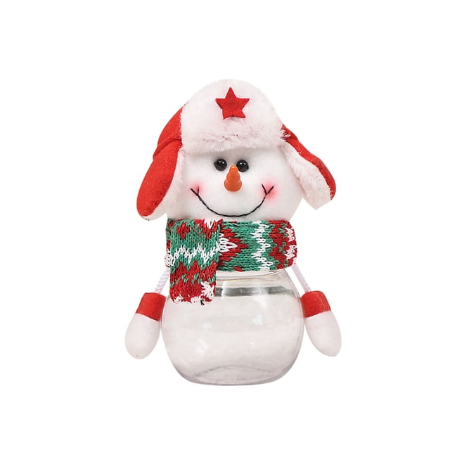 Caja de Regalo de Chocolate Decoraciones de Navidad, Latas de Dulces de Navidad de Plástico, Cajas de Regalo de Papá Noel Transparentes, Cajas de Dulces