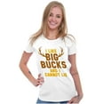 thumbnail image 4 of I Like Big Bucks Funny Hunting Womens Fitted Plus Size Graphic Tee Brisco Brands 3X, 4 of 5