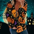 thumbnail image 3 of Mujeres Halloween Impreso Sudaderas Manga Larga Casual Pullover Blusa Camisas Fridja ghj987+1567, 3 of 4