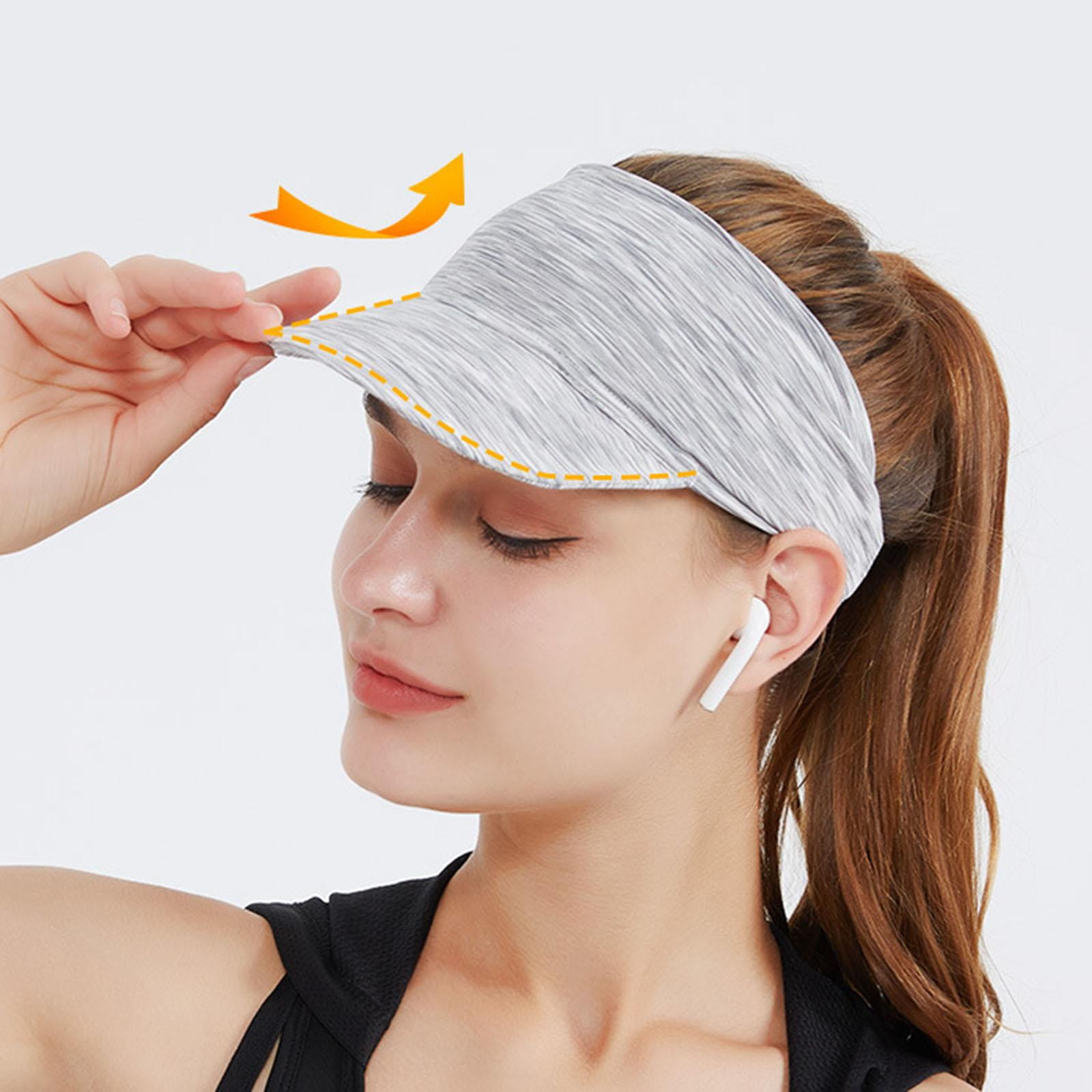 lionlar Visors Women Golf Visor Caps Adjustable Visor Quick Drying Hat for Outdoor Gray Streak Walmart