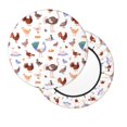 thumbnail image 3 of Round Bar Stool Seat Covers, Farm Birds Goose Elastic Round Chair Cover Stool Seat Slipcover Bar Stool Cushions Round Pad for 12-14 inch, 3 of 7