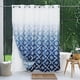 thumbnail image 1 of Dznils Cortina Shower sin Gancho con Forro a Presión, Cortina de Baño de Tela, Azul y Blanco, 72" x 74", 1 of 9