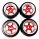 thumbnail image 1 of Juego de 4 llantas y neumáticos de goma para coche RC para Wltoys K969, K989 y P929 rojo, 1 of 3