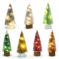 thumbnail image 5 of Mini- Trees for Christmas Tabletop Christmas Tree Decor Miniature Xmas Tree Christmas Decorations Tabletop Mini- Christmas Decor Christmas Decorations for Tables Brown Wood Bottom 25cm 1PCS, 5 of 9