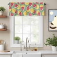 thumbnail image 2 of Watermelon Lemon Valance Curtain Summer Watercolor Fruit Window Valances Rod Pocket Short Curtains Window Treatments for Kitchen Bedroom Bathroom Laundry 60" x 18", 2 of 9