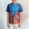 thumbnail image 2 of YDFCWXW Kids American USA Flag Patriotic T Shirts 4th of July Summer T-Shirt for Boys Girls Short Sleeve 4-15 Years (Sky Blue, 8-9 Years), 2 of 5