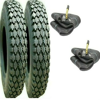 Two 5.30/4.50-6 Tubeless Stud Tires 4 Ply 5.30-6 Mini Bikes Tires Hand Trucks W/tubes