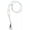 White, variant on Hidden Hollow Beads Simple White (Ultra Light) Women's Beaded Fashion Lanyard Necklace, Jewelry ID Badge and Key Holder, 34 in.