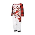 thumbnail image 3 of Diconna Ensembles Assortis pour la Famille Imprimé Elk Col Rond Manches Longues Hauts Pantalons à Carreaux, 3 of 9