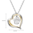 thumbnail image 3 of Jusqu'à 65 % de Réduction Collier Pendentif Patte de Chat en Forme de Cœur Bicolore pour Femmes Bijoux en Liquidation, 3 of 7