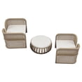 thumbnail image 3 of Juego de mesa y sillas en miniatura para casa de muñecas, muebles, modelo de juguete, bonitos accesorios de decoración rústica para casa de muñecas., 3 of 8