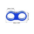 thumbnail image 4 of 4pcs Blue AN12 24mm Hose Separator Clamp Fitting Adapter with Wrench for Car Aluminum Alloy, 4 of 7