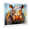 thumbnail image 2 of Designart "Harmony of Hippos I" Animals Framed Wall Art Decor - Modern Grey Hippopotamus Bedroom Framed Canvas Wall Art, 2 of 6