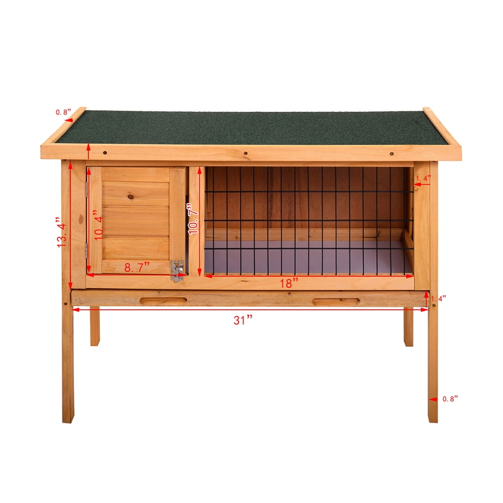 Lowestbest 36" Wooden Rabbit Bunny Pet Cage, Wooden Chicken Coop with Nesting Box, Wood Color Lowestbest 36" Wooden Rabbit Bunny Pet Cage, Wooden Chicken Coop with Nesting Box, Wood Color