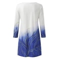 thumbnail image 4 of SZXZYGS Robes pour Femmes 2024 Fête Mode pour Femmes Imprimé Dégradé de Fleurs Col Ondulé Manche Mi-Longue Robe Jupe 2024, 4 of 4